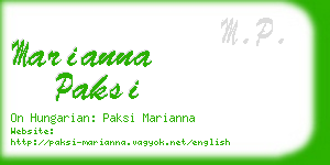 marianna paksi business card